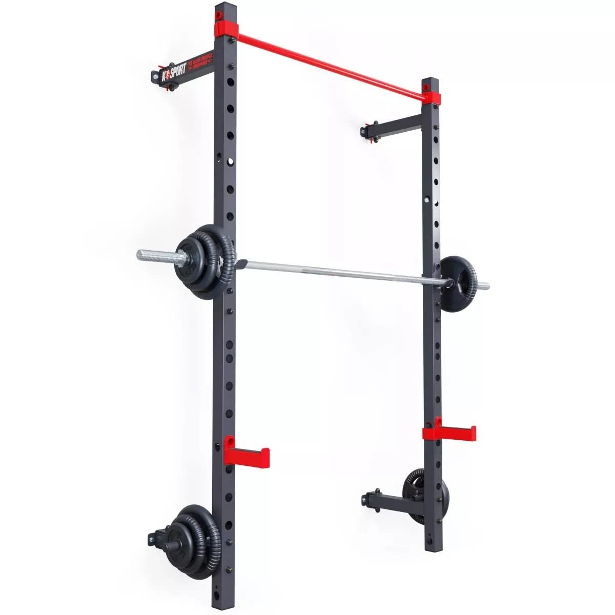 Rack de sentadillas plegable para home gym