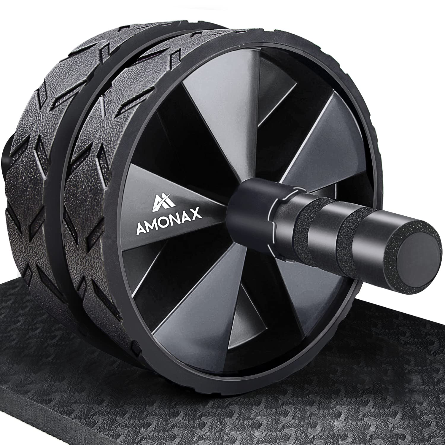 Rueda abdominal doble con rodillera para home gym